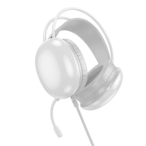 Накладні навушники Hoco W109 Rich gaming (USB+3.5mm/2m) White - фото 2