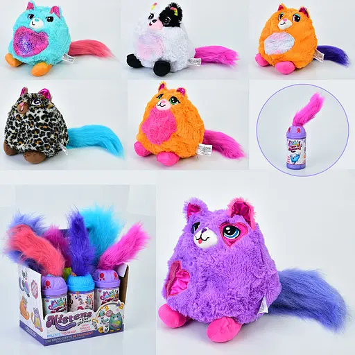 Мягкая игрушка котик, 37 см, в колбе, интерактивный (в ассортименте) - фото 2