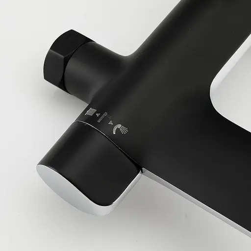 Душевая система Gappo G2403-6 с изливом, черный/хром, Черный матовый - фото 3