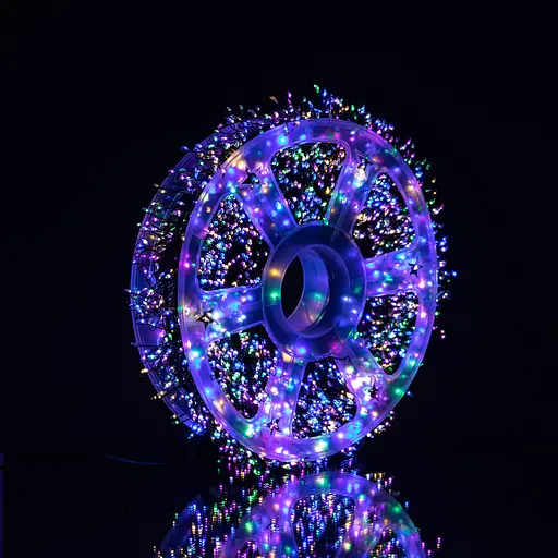 Новорічна гірлянда кімнатна роса 50 м 1500 LED Хвойна лапа зелений провід Мультиколор Garlando D1500L50MGML - фото 4