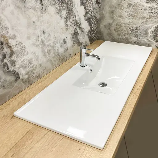 Умивальник VBI Ferrara 120 white врізний VBI-018031, Білий - фото 4