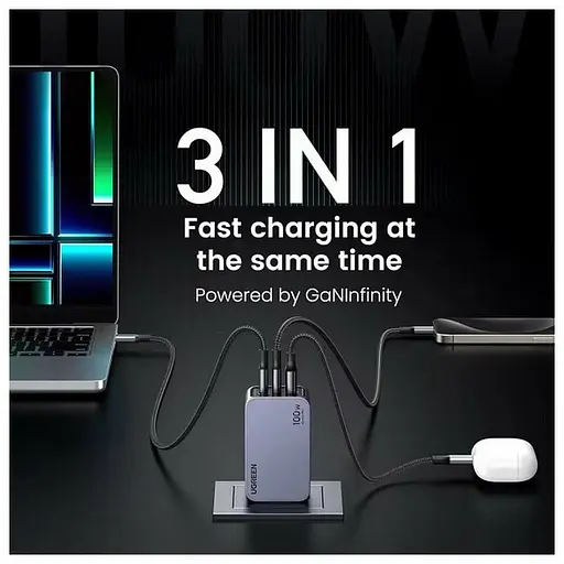 Зарядное устройство для Ugreen X757 Nexode Pro 100w 3 выхода - фото 5