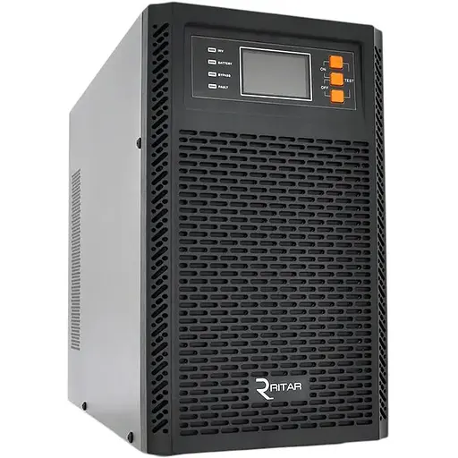 Джерело безперебійного живлення (ДБЖ) з правильною синусоїдою Ritar PT-2KS-LCD, 2000VA (1800Вт), 72В, Внутрішня батарея  12V 7 Ah х 6 шт (395*190*320)