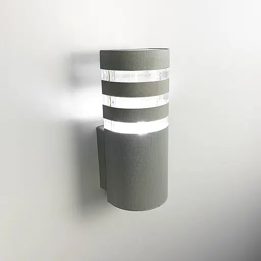 Вуличний настінний світильник у сірому корпусі Line F | Арт. 8021-1W GR - фото 2