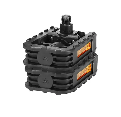 Педали велосипедные складные Пластиковые PI KW-P223 на полимерных подшипниках Черный (G0001945) - фото 3