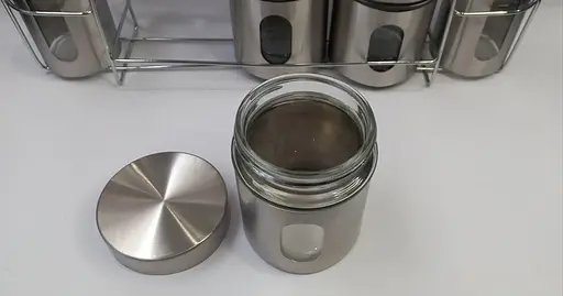 Органайзер набір для спецій на підставці із нержавіючої сталі Спецівниця Edenberg EB-18029 11 предметів Сірий - фото 5