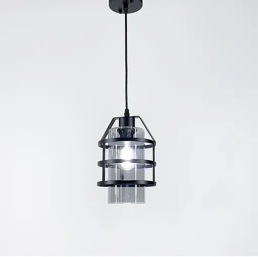 Підвісний світильник у стилі Loft у чорному корпусі Line.F Колір плафона Графітовий - фото 7