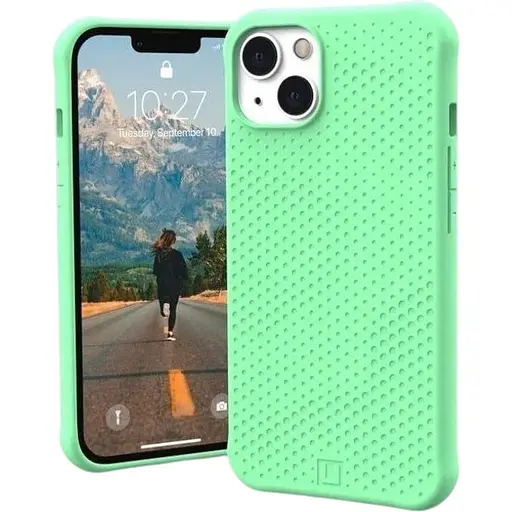 Оригинальный противоударный силиконовый чехол UAG DOT Silicone для iPhone 13 Spearmint (11317V317777)