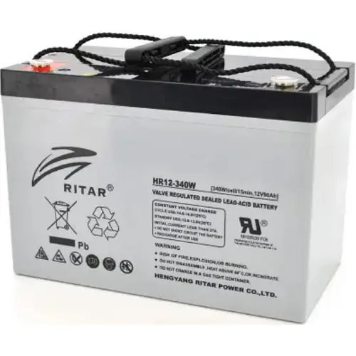 Акумулятор Ritar AGM HR12-340W, Gray Case, (12V 90,0Ah)