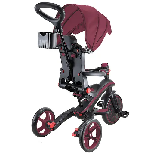 Велосипед детский Globber Explorer Trike Foldable 4в1 до 20 кг бордовый (732-202-2) - фото 5