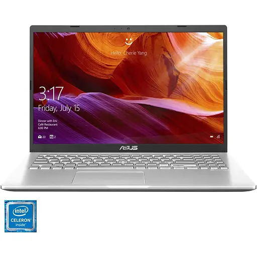 Ноутбук ASUS X509MA Celeron N4000 2.60 GHz, HD, 4GB, 1TB HDD, UHD 600, DOS