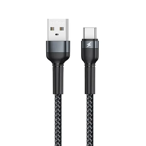 Дата кабель для заряджання REMAX Jany RC-124а USB 2.0 - Type-C 2.4A Чорний (1м)