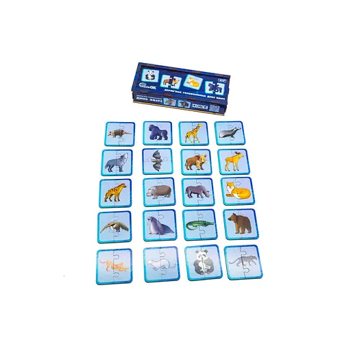 Дерев'яна головоломка "Дикі тварини" PuzzleOK Puz-44657, 40 елементів - фото 3