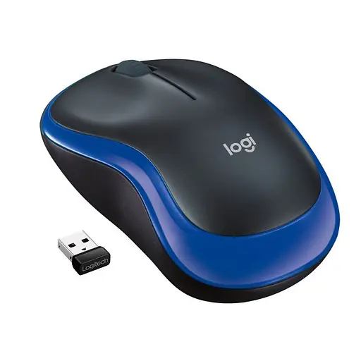 Мышка Logitech M185 Black/Blue L910-002239