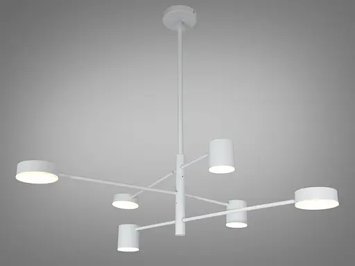 Сучасна новинка, біла лед люстра в спальню, 30Вт - фото 1