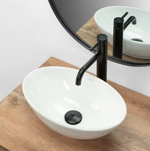 Умивальник Rea Pamela Mini накладний білий REA-U5804, Білий - фото 5