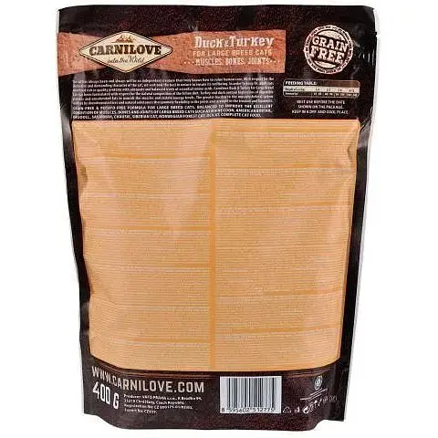 Сухой корм Carnilove Cat Large Breed для кошек больших пород утка и индейка 400 г - фото 4