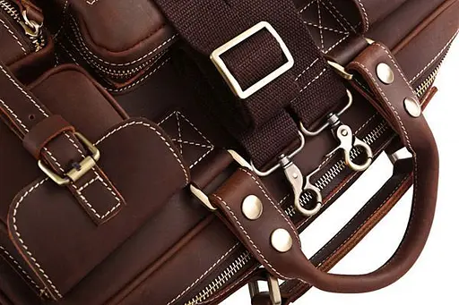 Кожаная мужская сумка Vintage 43х31х13 см sum0020128 - фото 9