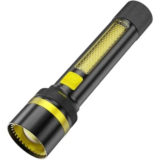 Фонарь 24094 белый лазерный светодиод PM10-TG+COB белый, красный Li-Ion аккумулятор ЗУ Type-C zoom Черный - фото 1