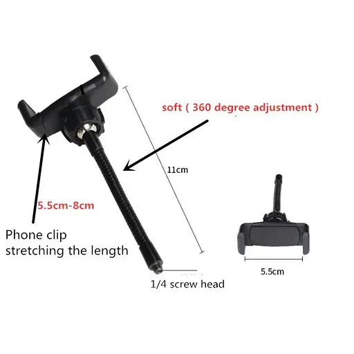 Селфі кільце світлодіодне на штативі з тримачем для телефону Selfie ring light, діаметром 26 см, 3 кольори підсвічування (100612) - фото 4