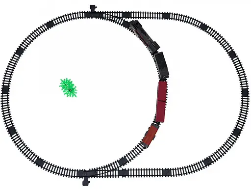 Ретро-поезд со светом, звуками и функциями дыма 138 см Ramiz - фото 5