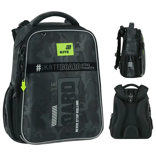 Рюкзак Kite Education каркасний 531 SK8 Board Чорний (K26-531M-2) - фото 2