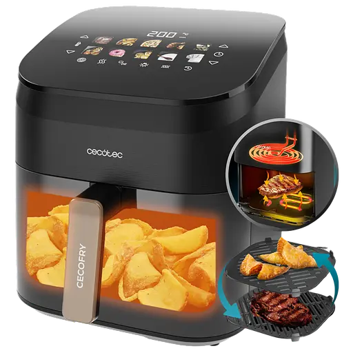 Мультипіч (аерогриль-фрітюрниця) CECOTEC Cecofry&Grill Smokin 6500