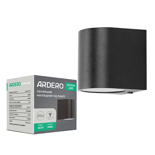 Архитектурный накладной светильник Ardero DH0144ARD RONDO под лампу черный - фото 1