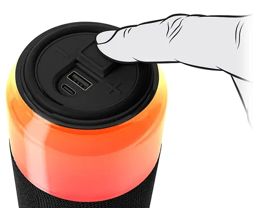 Портативна колонка Real-El RX705 5W Bluetooth TWS, RGB, Black - фото 5