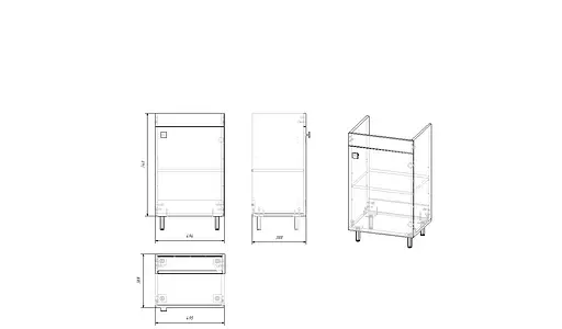 Тумба для підлоги RJ Atlas з умивальником RJ Jenor RZJ510 50 см дуб RJFU005-13OK - фото 3