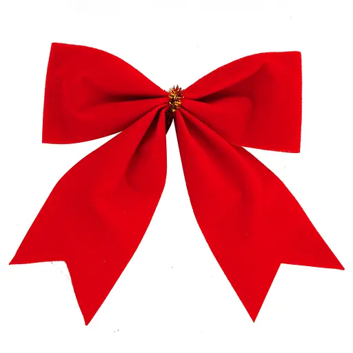 Новогоднее украшение Lufeng набор бантов красных 6 шт. - фото 3