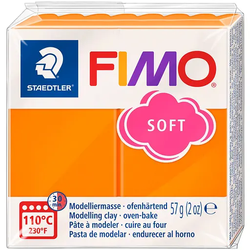 Пластика для біжутерії Soft Оранжева 57г Fimo - фото 1