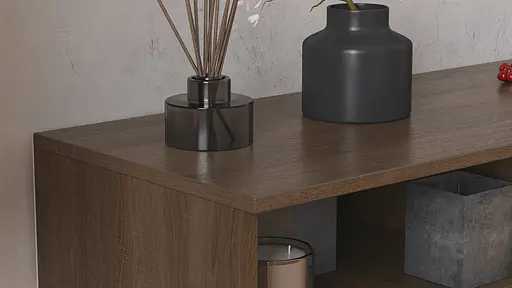 Тумба під телевізор Кентуккі Ferrum-decor 45x139x38 Чорний метал ДСП Дуб Сонома Трюфель 16 мм (FRD-106731) - фото 2