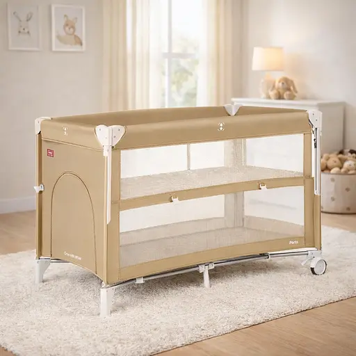 Манеж CARRELLO Porta CRL-18103 Sand Beige з другим дном MOQ - фото 1