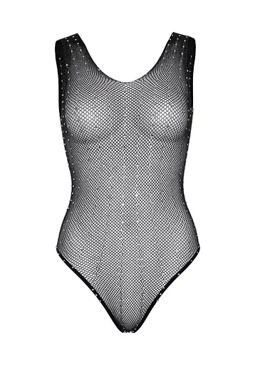 Leg Avenue Rhinestone fishnet bodysuit OS Black One size - фото 5