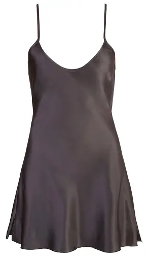 Сорочка Cottelli Collection Lingerie Satin Chemise L черный - фото 4