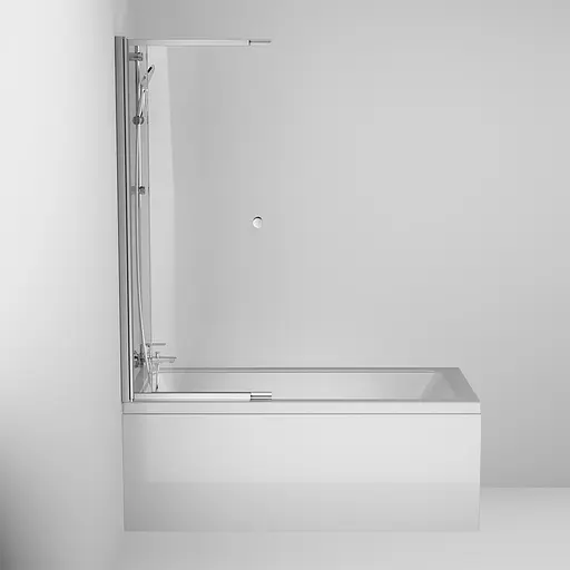 Шторка для ванни Am.Pm Like розсувна 100x150 см хром матовий WU80S-100PS-150MT, Універсальна, прозорий, хром матовий - фото 5