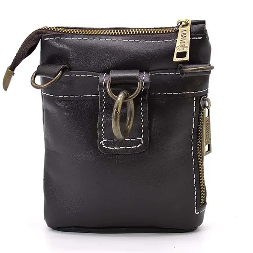 Чоловіча шкіряна сумка через плече TARWA 17х14х5.5 см sum0025699 - фото 2