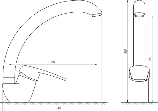 Смеситель для кухни Globus Lux Koln GLK-203S Хром - фото 2