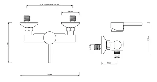 Змішувач для душа Aquatica HF-1D117C 9705300 - фото 2