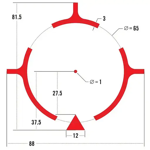 Голографический прицел Vortex AMG UH-1® GEN II 1 MOA Tan - фото 6