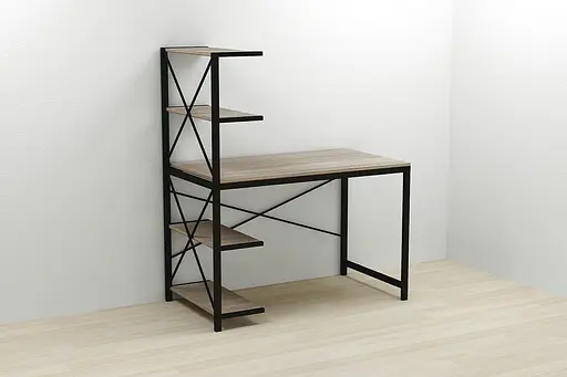 Комп'ютерний стіл Ferrum-decor Джек 75x120x60 Чорний ДСП Сонома Трюфель (FRD-104383)