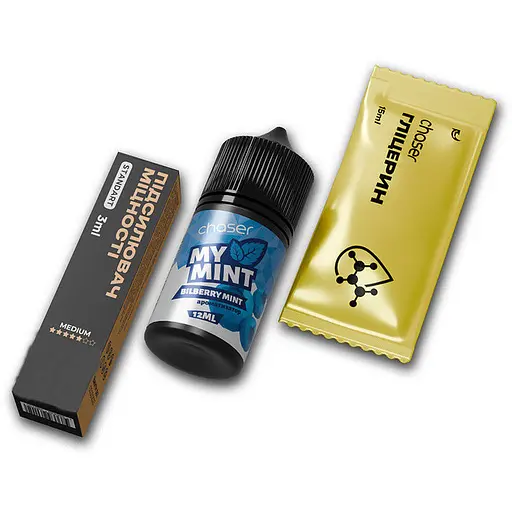 Набір компонентів для самозамісу сольової заправки Chaser My Mint 30 мл Bilberry Mint Чорниця і м'ята 0-50 мг (19038) - фото 1