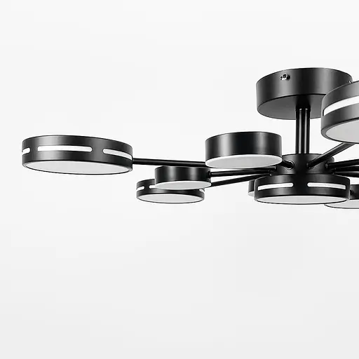 Черная светодиодная люстра Ø 85 см 85 Вт | Ст. 77033/6+5 BK | Line F - фото 2