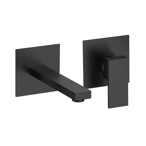 Смеситель для умывальника настенный Volle Pardo de la noche 1548.010304 Черный матовый - фото 1