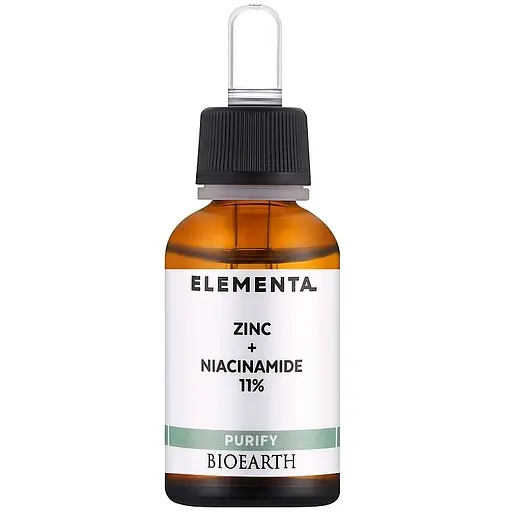 Сироватка для обличчя Bioearth Elementa Purify Zinc + Niacinamide 11% 15 мл - фото 1