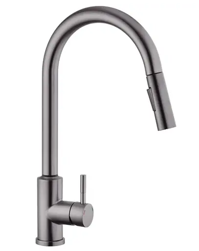 Змішувач для кухні з висувним виливом Kroner KRP Edelstahl Klassisch - PVD03916 сенсорний (CV032496) - фото 1