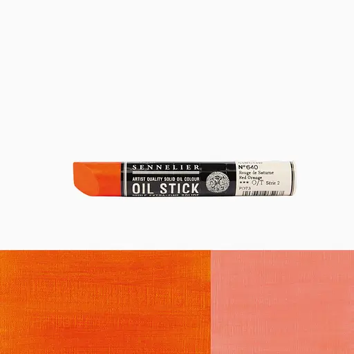 Фарба олійна у формі пастелі Sennelier Oil Stick, 38 мл, S2, Червоно-помаранчевий (Red Orange) - фото 2