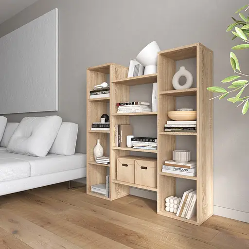 Книжкова полиця стелаж для книг Vays D-8 сучасна полиця ЛДСП 130x30x140 см для дому офісу вітальні - фото 2