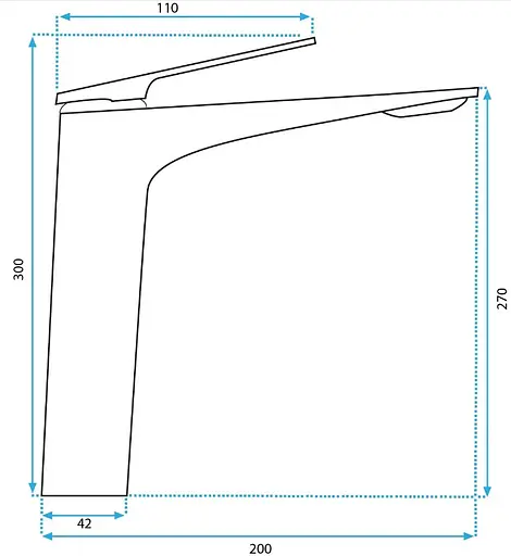 Смеситель для умывальника Rea Avalon black высокий REA-B1126 Черный матовый - фото 5